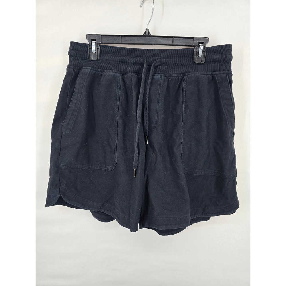 Athleta Womens Black High Waisted Drawstring‎ Lounge Shorts Size L Large